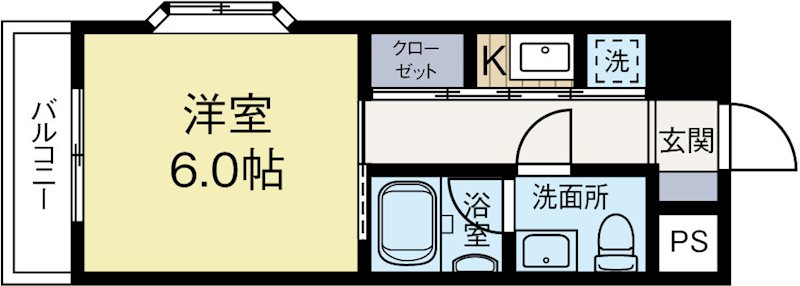スパークリングタワー西門橋 701号室 間取り