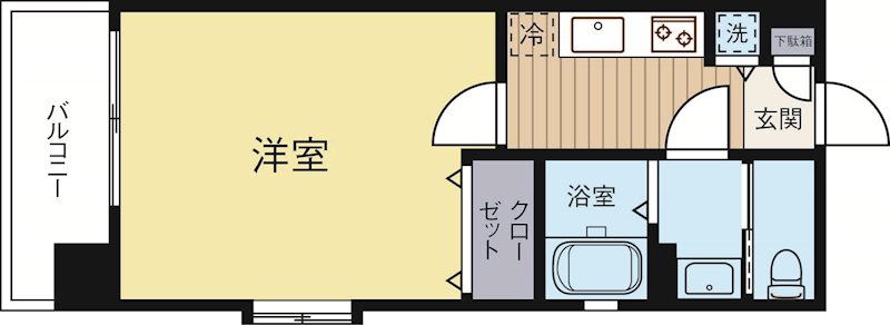 ピュアドーム箱崎アネックス 1102号室 間取り