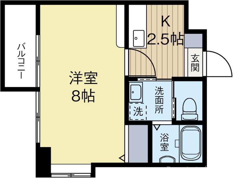 ローズモントフレア薬院 406号室 間取り