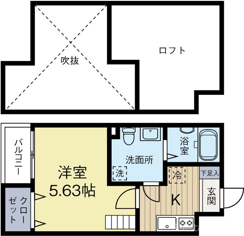 プレジール吉塚 202号室 間取り