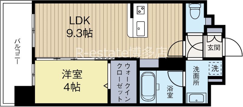 シャトーボヌール 203号室 間取り
