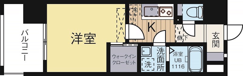 Rupieレジデンス赤坂南 1301号室 間取り