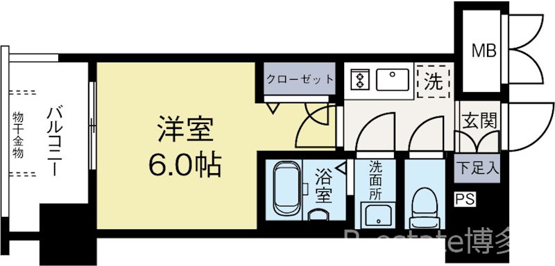 エステムプラザ博多駅南 809号室 間取り