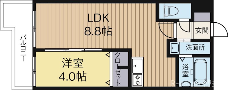 シャローム天神北 705号室 間取り