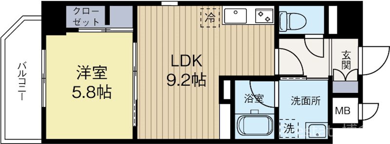 パークアベニューサウンド薬院 505号室 間取り