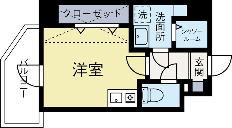 モダンパラッツォ博多vicino 305号室 間取り