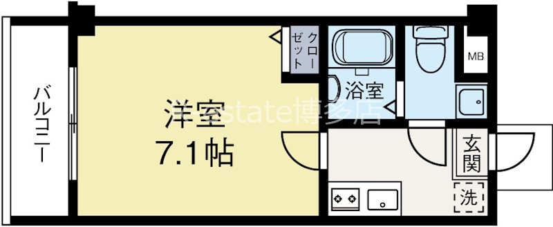 ピュア県庁弐番館 206号室 間取り