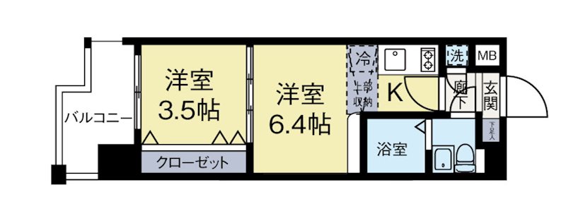 No.55Wes-PROJECT博多 316号室 間取り