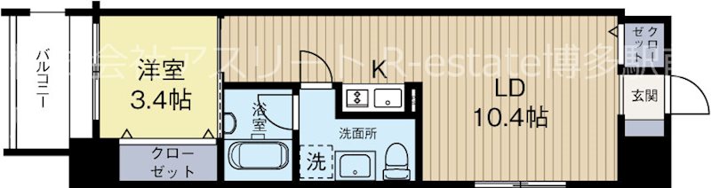 レジデンシャルヒルズアネックススイート 1101号室 間取り