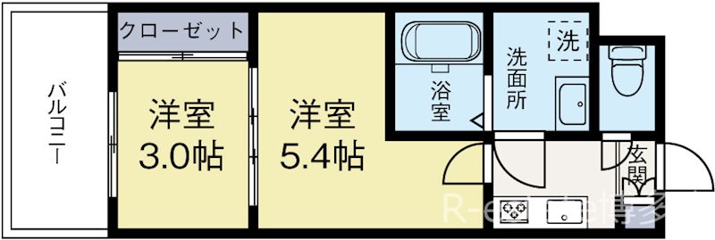 ヴィーダ博多 402号室 間取り