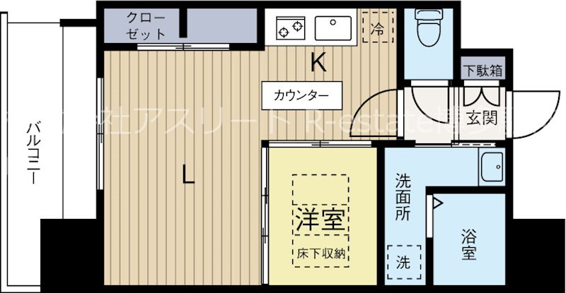 エステートモア平尾公園通り 1236号室 間取り