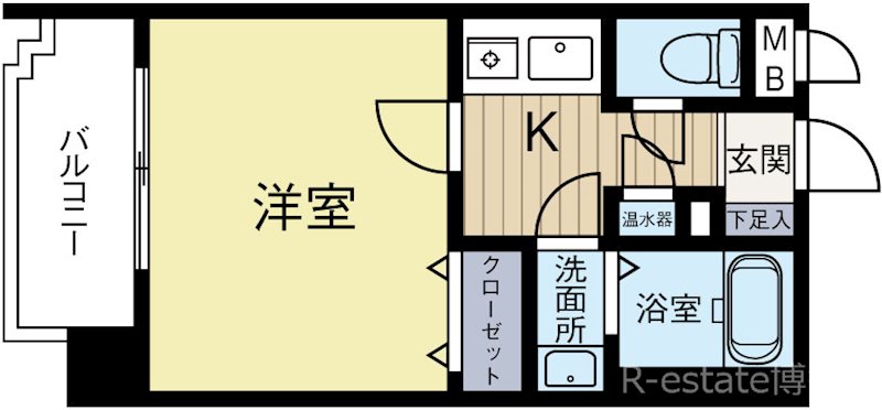 プログレッソ住吉 604号室 間取り