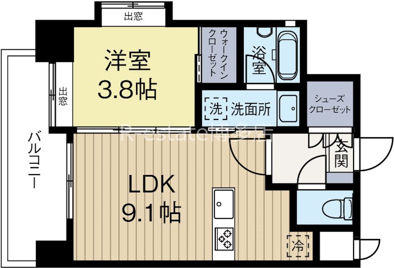 ヴィラ博丈下川端 702号室 間取り