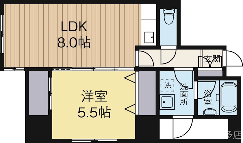 ORIENT BLD No59　TWINS 102号室 間取り