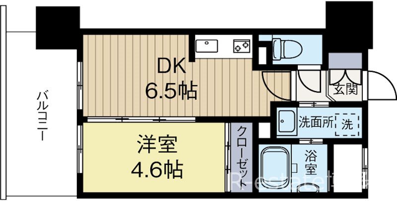 F・PARC GRANDMARK天神 1412号室 間取り
