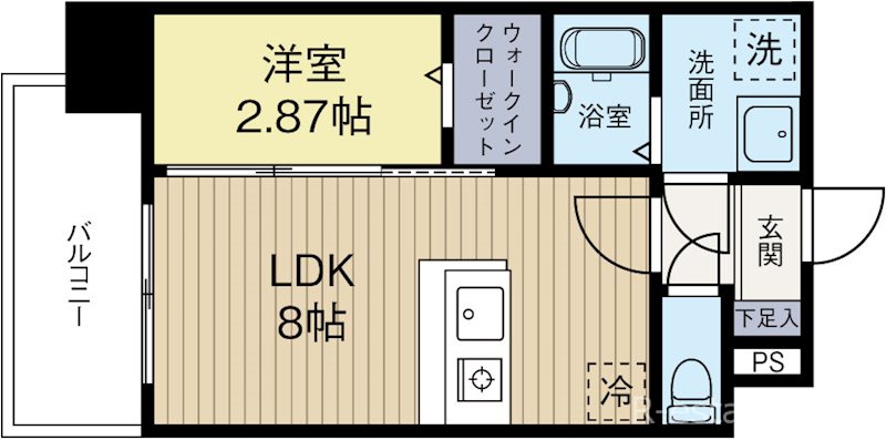 モダンパラッツォ天神東ニューロ 402号室 間取り