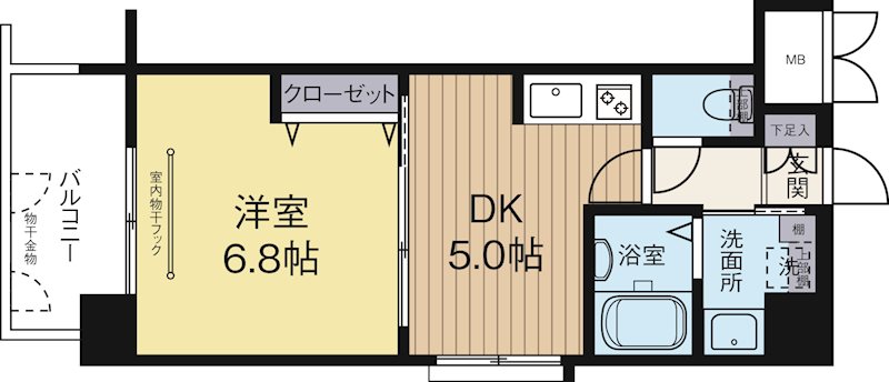 エフパルク博多駅南 1005号室 間取り