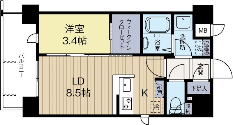 ネストピア大濠公園駅前2 901号室 間取り