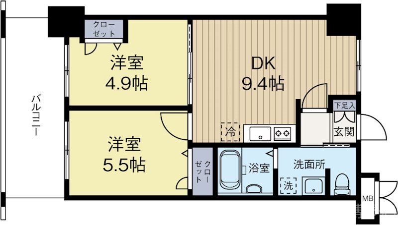 プレスタイル博多EAST 905号室 間取り