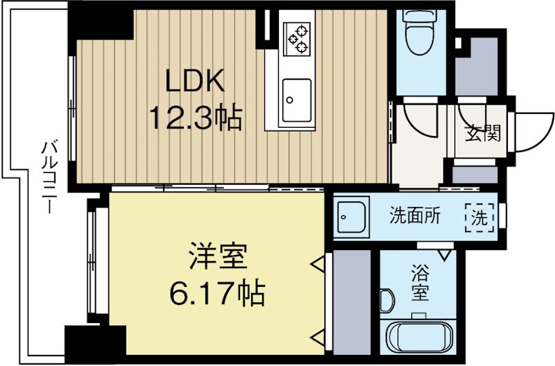 サンビーム東比恵 501号室 間取り