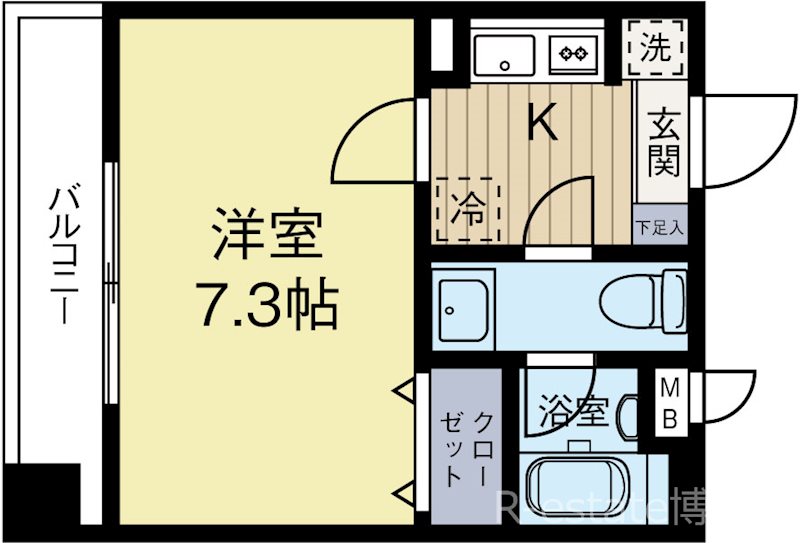第16川崎ビル 401号室 間取り