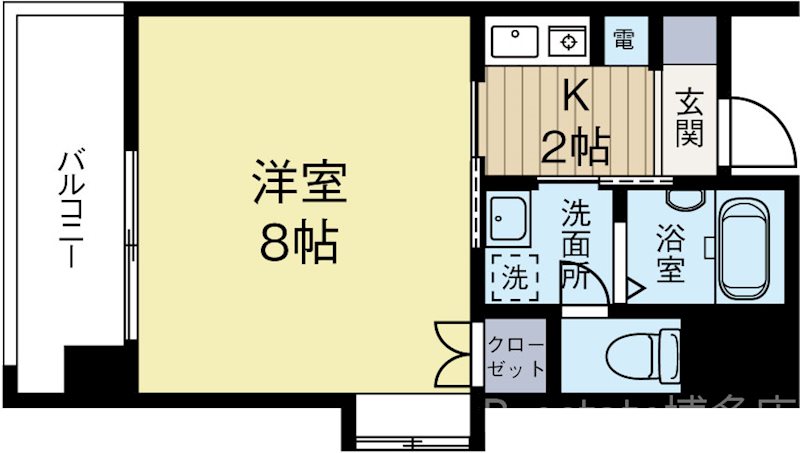 エミリエ大濠 405号室 間取り