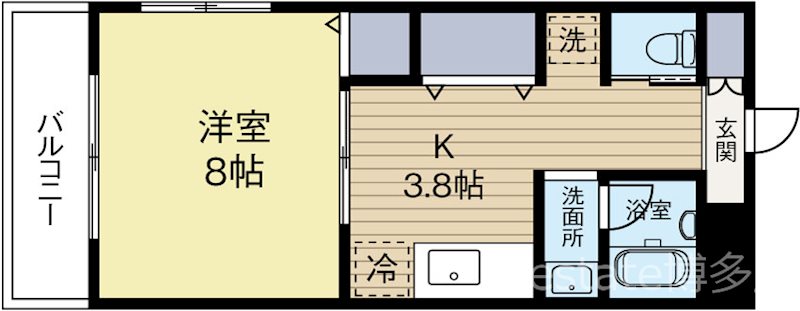 リッチフィールドAZUSA 1201号室 間取り