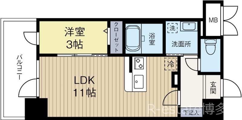 ファースト博多駅前 405号室 間取り