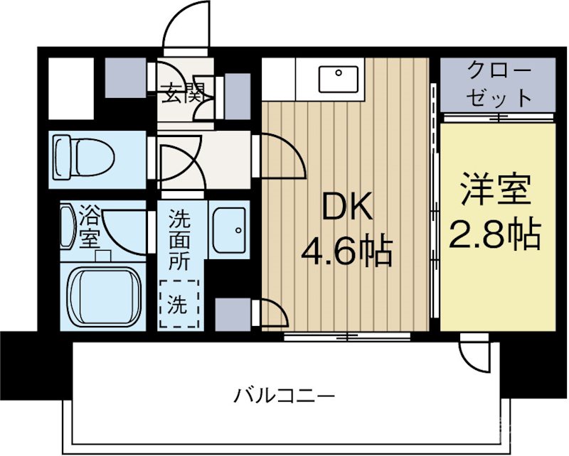 モダンパラッツォ警固 506号室 間取り
