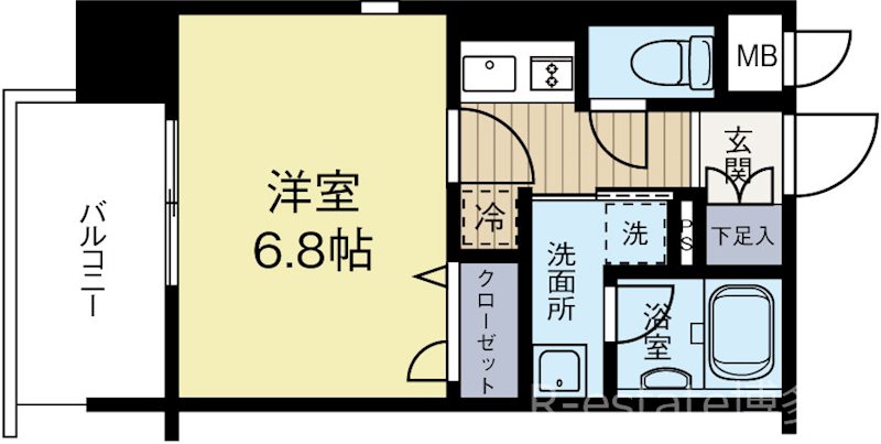 エンクレスト博多MATE 1307号室 間取り