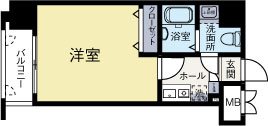 ピュアドームヴィアーレ博多 201号室 間取り
