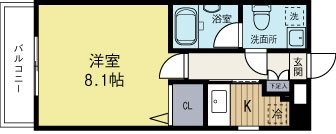 Fパルク県庁前 1203号室 間取り