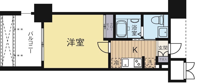 サヴォイザセントラルガーデン 1308号室 間取り