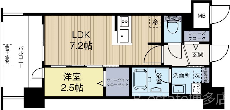 グランフォーレ博多マークプレイス 904号室 間取り