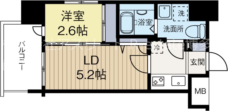 グランフォーレ呉服町 707号室 間取り