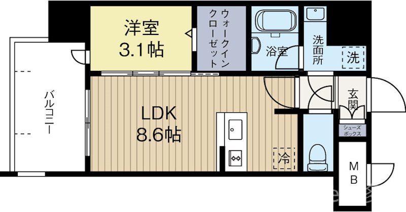 グランフォーレ博多ウォーターフロント 1312号室 間取り