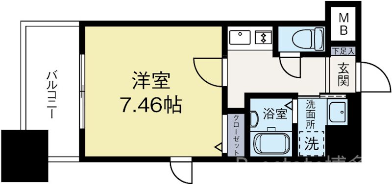 サヴォイクラウドスケープ 1301号室 間取り