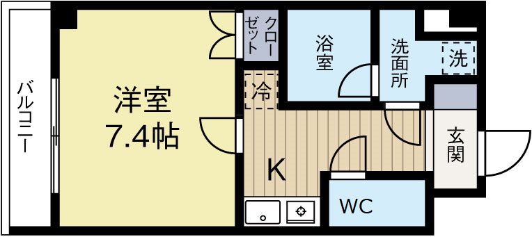 リヴァージュ箱崎 402号室 間取り