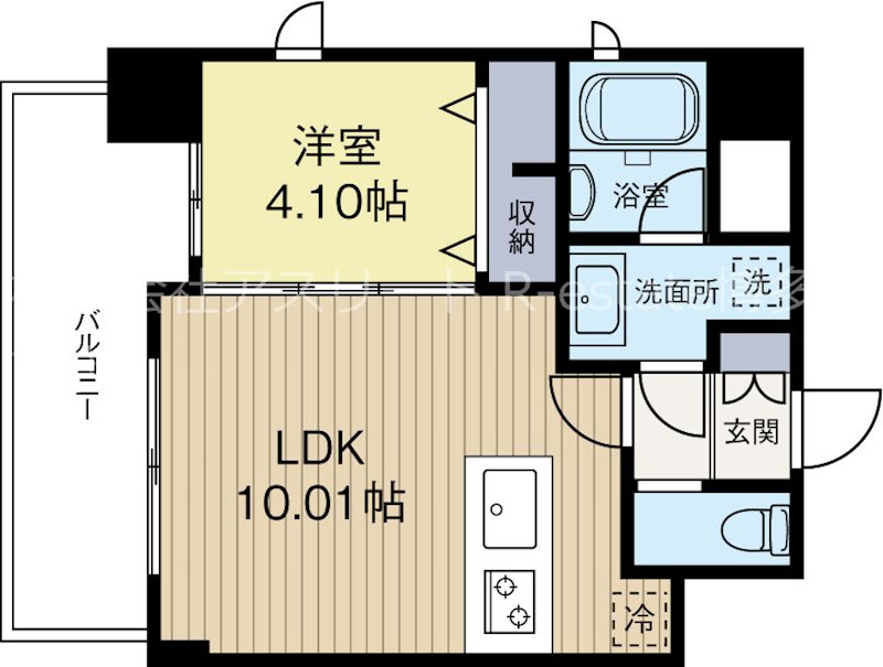 ラエスパシオ箱崎 401号室 間取り