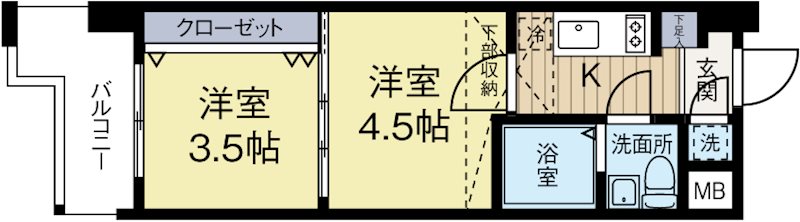 No.55Wes-PROJECT博多 1206号室 間取り