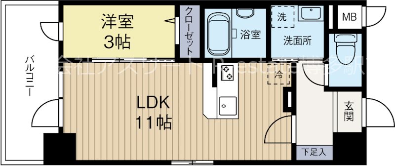ファースト博多駅前 306号室 間取り