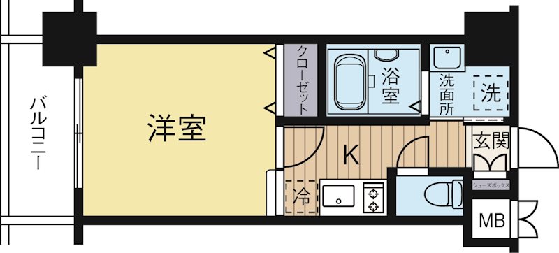 エンクレスト天神CLASS 907号室 間取り