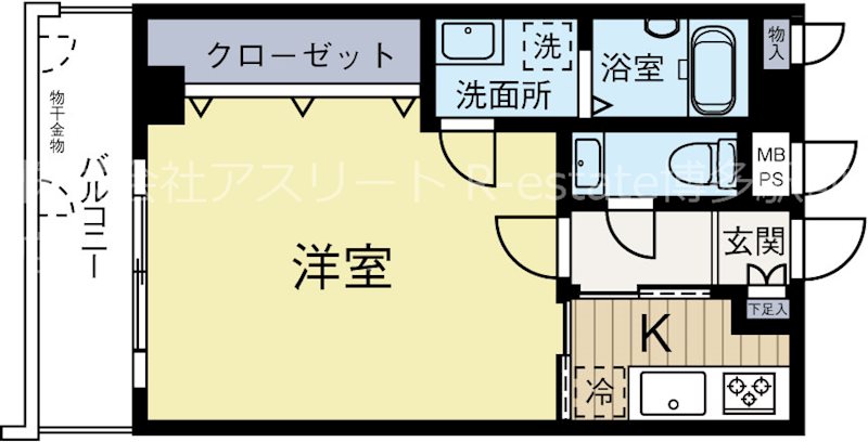 ピュアドーム博多リバーサイト 307号室 間取り