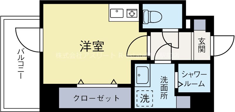 モダンパラッツォ博多vicino 603号室 間取り