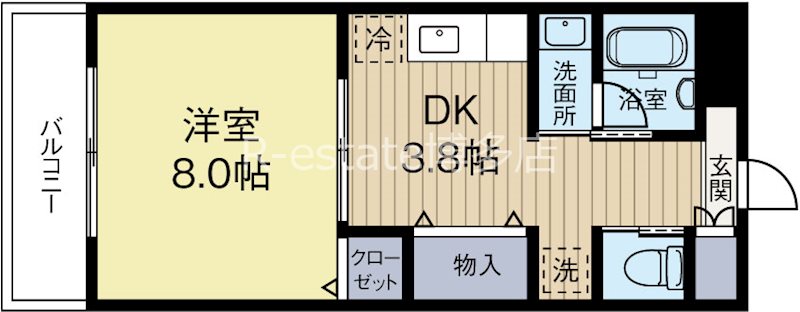 リッチフィールドAZUSA 402号室 間取り
