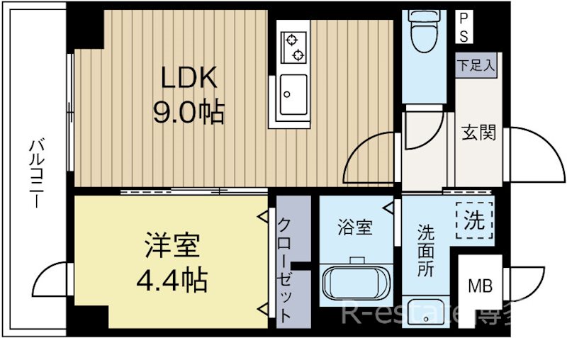 ホルツ博多駅前 804号室 間取り