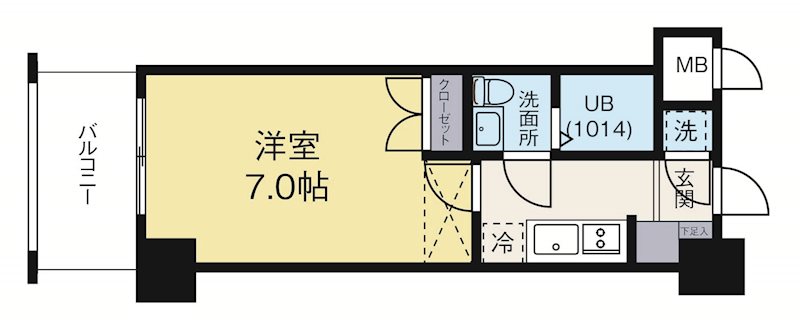 No67BENEFIT21博多 508号室 間取り