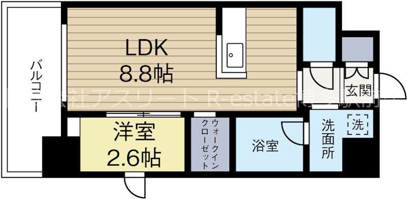 アルティザ博多ベイコート 501号室 間取り