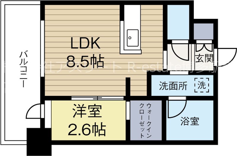 アルティザ博多ベイコート 805号室 間取り