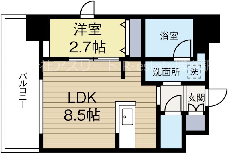 アルティザ博多ベイコート 706号室 間取り